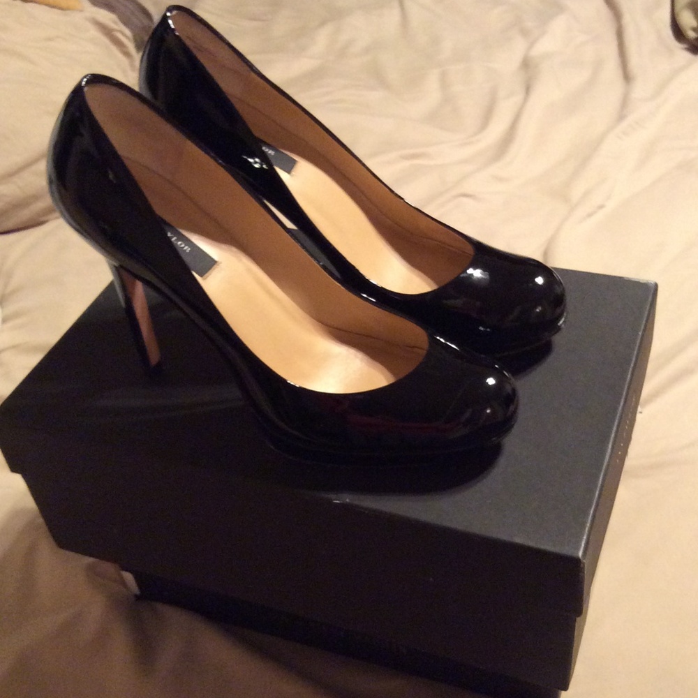 Classic Black Patent High Heel Pumps - Women's Dress Shoes